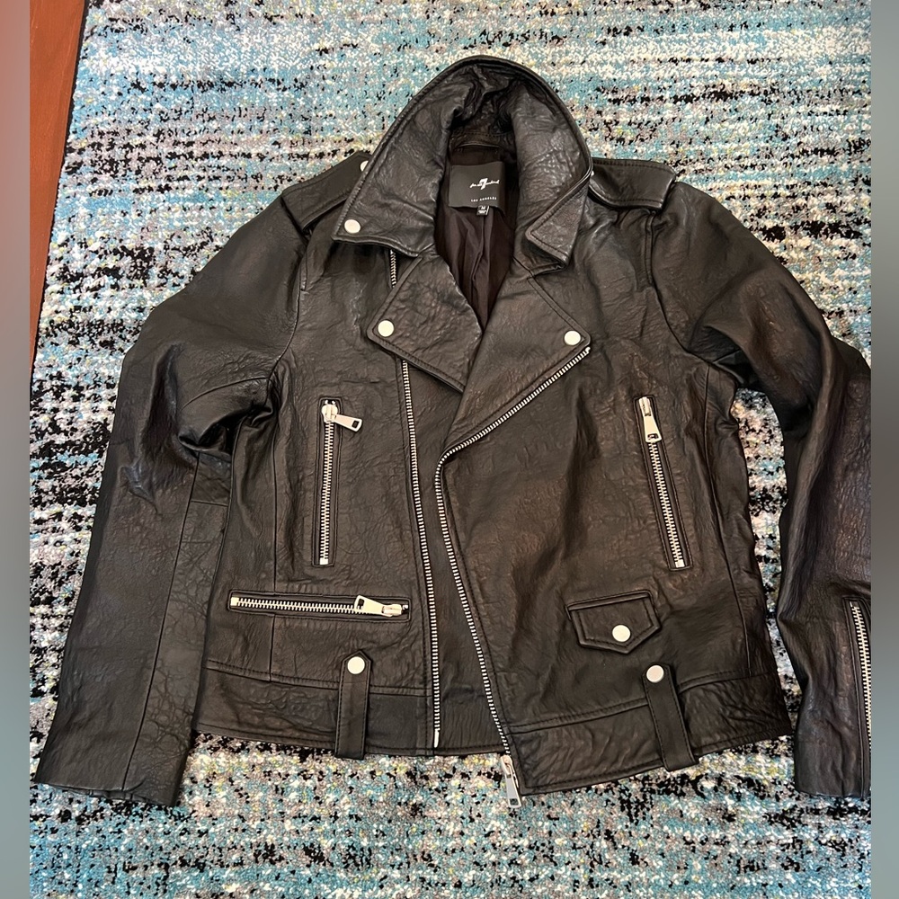 7 for all Mankind Leather Moto Jacket